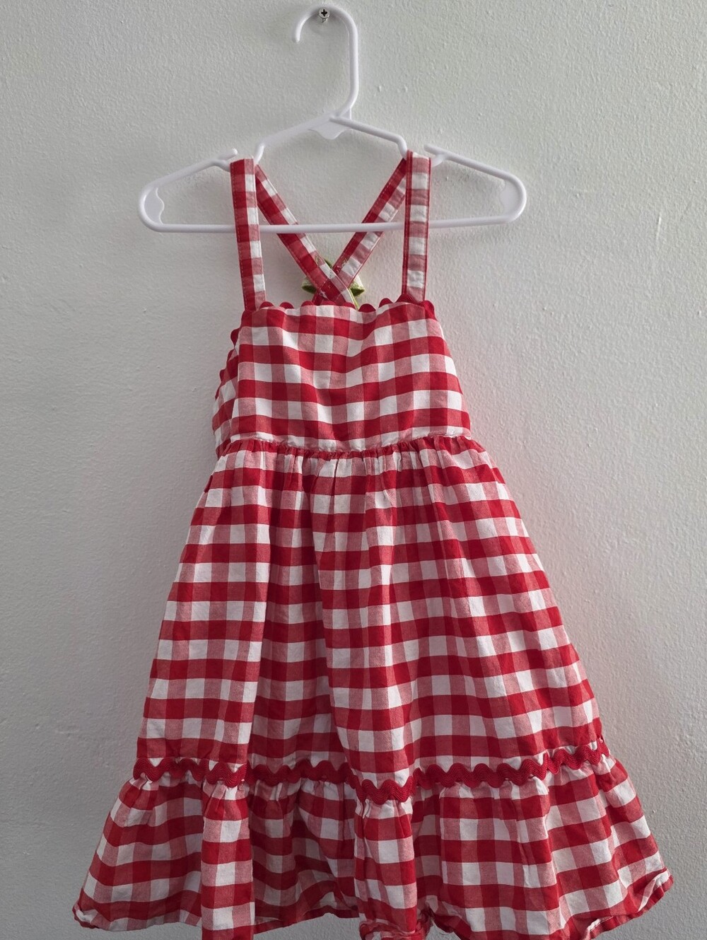 Isaac Mizrahi | Red and White Checkered Strappy Dress